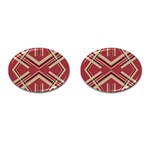 Abstract pattern geometric backgrounds   Cufflinks (Oval) Front(Pair)