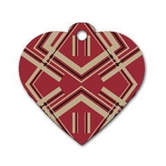 Abstract Pattern Geometric Backgrounds   Dog Tag Heart (two Sides) by Eskimos