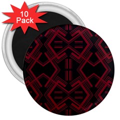 Abstract Pattern Geometric Backgrounds   3  Magnets (10 Pack)  by Eskimos