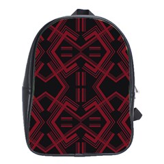 Abstract Pattern Geometric Backgrounds   School Bag (large) by Eskimos