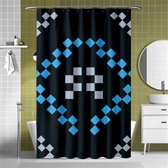 Abstract Pattern Geometric Backgrounds   Shower Curtain 48  X 72  (small)  by Eskimos