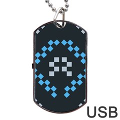 Abstract Pattern Geometric Backgrounds   Dog Tag Usb Flash (one Side) by Eskimos