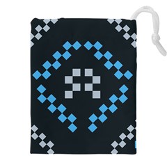 Abstract Pattern Geometric Backgrounds   Drawstring Pouch (5xl) by Eskimos