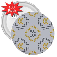 Abstract Pattern Geometric Backgrounds   3  Buttons (100 Pack)  by Eskimos