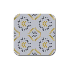 Abstract Pattern Geometric Backgrounds   Rubber Square Coaster (4 Pack) by Eskimos