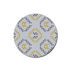 Abstract Pattern Geometric Backgrounds   Rubber Round Coaster (4 Pack) by Eskimos