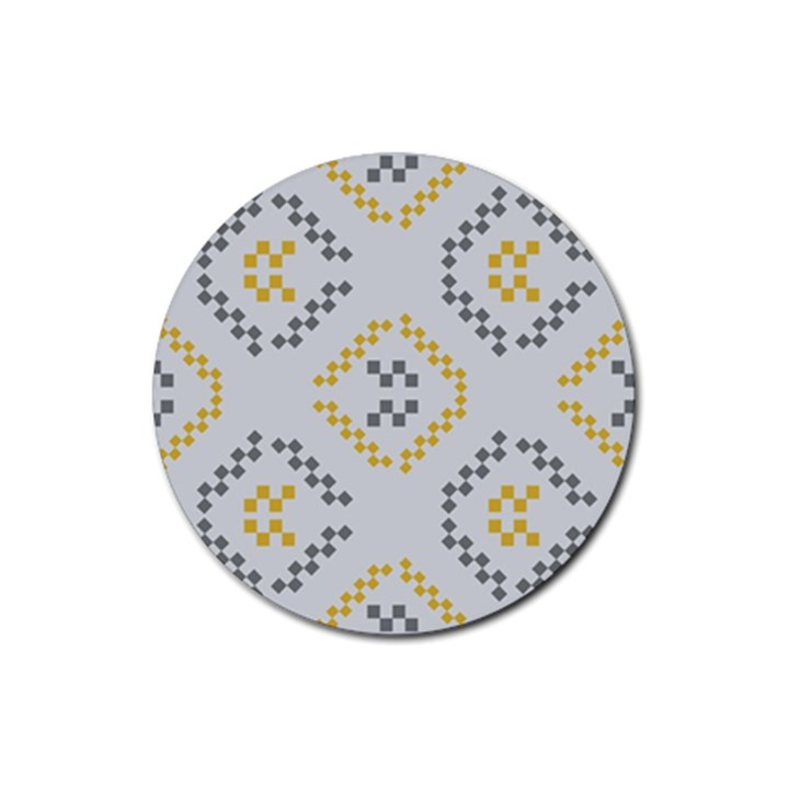 Abstract pattern geometric backgrounds   Rubber Round Coaster (4 pack)