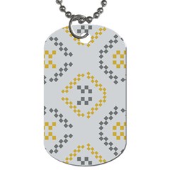 Abstract Pattern Geometric Backgrounds   Dog Tag (one Side) by Eskimos