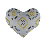 Abstract pattern geometric backgrounds   Standard 16  Premium Heart Shape Cushions Front