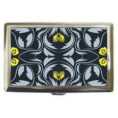 Folk Flowers Print Floral Pattern Ethnic Art Cigarette Money Case by Eskimos