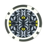 Folk flowers print Floral pattern Ethnic art Poker Chip Card Guard Front