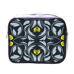 Folk Flowers Print Floral Pattern Ethnic Art Mini Toiletries Bag (one Side) by Eskimos