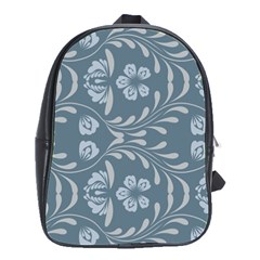 Folk Flowers Print Floral Pattern Ethnic Art School Bag (large) by Eskimos