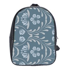 Folk Flowers Print Floral Pattern Ethnic Art School Bag (xl) by Eskimos