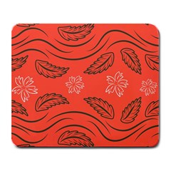 Folk Flowers Print Floral Pattern Ethnic Art Large Mousepads by Eskimos