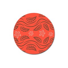 Folk Flowers Print Floral Pattern Ethnic Art Magnet 3  (round) by Eskimos