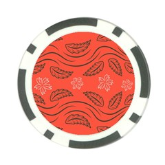 Folk Flowers Print Floral Pattern Ethnic Art Poker Chip Card Guard by Eskimos