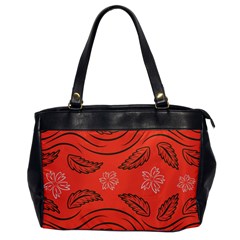 Folk Flowers Print Floral Pattern Ethnic Art Oversize Office Handbag by Eskimos