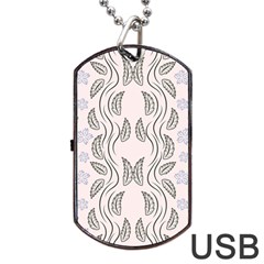 Folk Flowers Print Floral Pattern Ethnic Art Dog Tag Usb Flash (one Side) by Eskimos