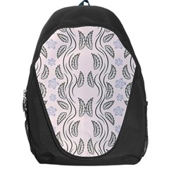 Folk Flowers Print Floral Pattern Ethnic Art Backpack Bag by Eskimos