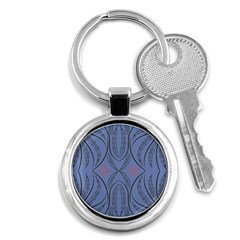 Folk Flowers Print Floral Pattern Ethnic Art Key Chain (round) by Eskimos