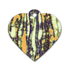 Enchanted Forest Dog Tag Heart (one Sided) 