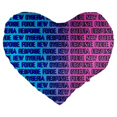 New Cyberia Response Force Large 19  Premium Heart Shape Cushions by WetdryvacsLair