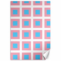 Trans Flag Squared Plaid Canvas 20  X 30  by WetdryvacsLair