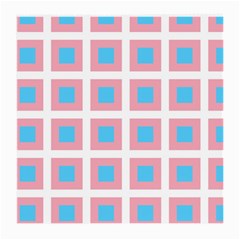 Trans Flag Squared Plaid Medium Glasses Cloth (2 Sides) by WetdryvacsLair