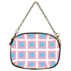 Trans Flag Squared Plaid Chain Purse (one Side) by WetdryvacsLair