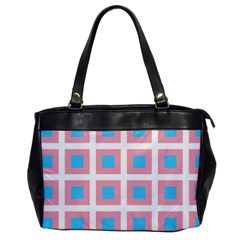 Trans Flag Squared Plaid Oversize Office Handbag