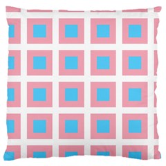 Trans Flag Squared Plaid Large Cushion Case (one Side) by WetdryvacsLair