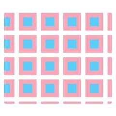 Trans Flag Squared Plaid Double Sided Flano Blanket (small)  by WetdryvacsLair