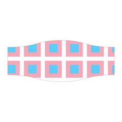 Trans Flag Squared Plaid Stretchable Headband by WetdryvacsLair