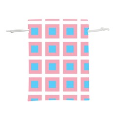 Trans Flag Squared Plaid Lightweight Drawstring Pouch (s) by WetdryvacsLair