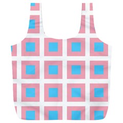 Trans Flag Squared Plaid Full Print Recycle Bag (xxl) by WetdryvacsLair