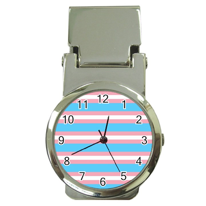 Trans Flag Stripes Money Clip Watches