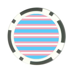 Trans Flag Stripes Poker Chip Card Guard by WetdryvacsLair