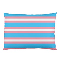 Trans Flag Stripes Pillow Case by WetdryvacsLair