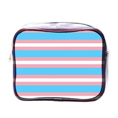 Trans Flag Stripes Mini Toiletries Bag (one Side) by WetdryvacsLair