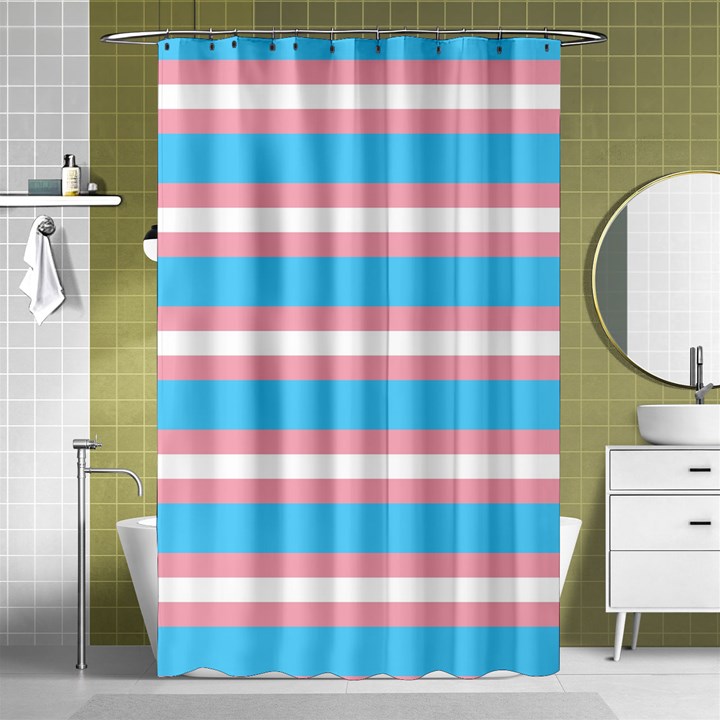 Trans Flag Stripes Shower Curtain 48  x 72  (Small) 