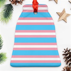 Trans Flag Stripes Bell Ornament (two Sides) by WetdryvacsLair