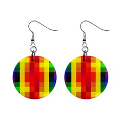 Pride Plaid Mini Button Earrings by WetdryvacsLair