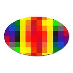 Pride Plaid Oval Magnet by WetdryvacsLair