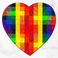 Pride Plaid Jigsaw Puzzle (heart)