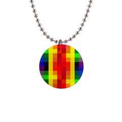 Pride Plaid 1  Button Necklace by WetdryvacsLair