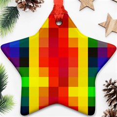 Pride Plaid Star Ornament (two Sides) by WetdryvacsLair