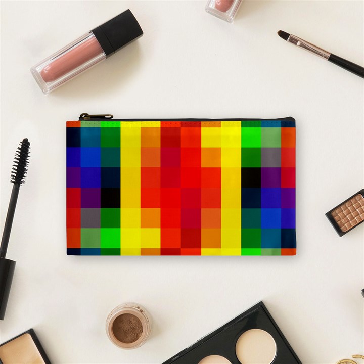 Pride Plaid Cosmetic Bag (Small)