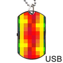 Pride Plaid Dog Tag Usb Flash (one Side) by WetdryvacsLair