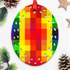 Pride Plaid Ornament (oval Filigree) by WetdryvacsLair